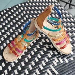 Rainbow sandles kids size 9
